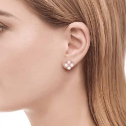 Jeulia Clover Cultured Pearl Sterling Silver Stud Earrings