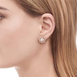 Jeulia Knot of Love Stud Earrings